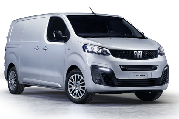 Vue latérale du fourgon FIAT SCUDO III - 2022 – modèle utilitaire gris aménageable